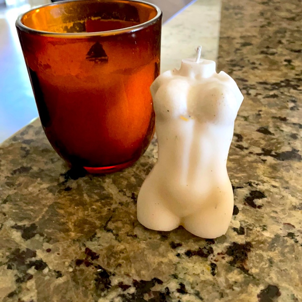 Human wax candle